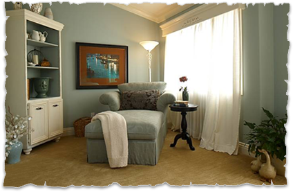 Bedroom furnished by Anneken, Inc.